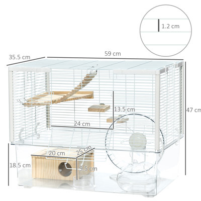Pawhut Weather Resistant Hamster Cage | Wayfair.co.uk